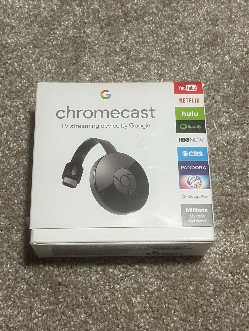 Google Chromecast 2nd Generation TV Streaming Device Black
